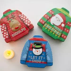 [텐바이텐]산타 루돌프 눈사람 입체 틴박스 선물용 소품 틴케이스
