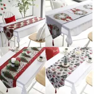 [텐바이텐]헤이스테이 크리스마스 테이블 러너 4type 포인세티아 리스 트리 장