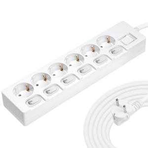 뉴잇 16A 개별 스위치 멀티탭 6구, 5m, 1개