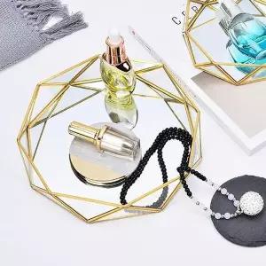 [오노마] ONM 북유럽풍 골드 미러 소품트레이 귀걸이 차키트레이 (S12092969)