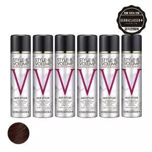 더마클라센 스타일앤 볼륨짱짱 흑채 스프레이 자연갈색 120ml x6