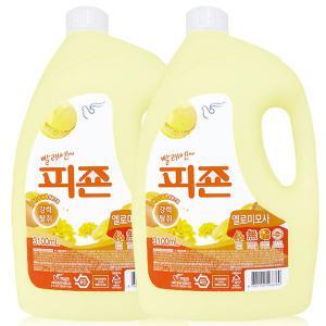 피죤 옐로 미모사 3.1L 2개 , 섬유유연제 대용량 리필 용기 본품