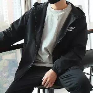 [우기브로]WIN 남자 빅사이즈 시니컬 후드 바람막이