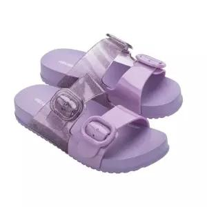 [토박스][토박스 공식몰] 미니멜리사 코지 슬라이드 샌들 유스 라일락글리터