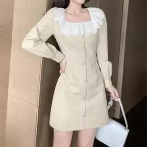 [오노마] ONM 데이트룩 원피스 미니원피스 미니 스퀘어넥 라인 레이 (S12075468)