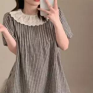 [오노마] ONM A라인원피스 메이비굿 미니원피스 레이스카라 체크 원 (S12075164)