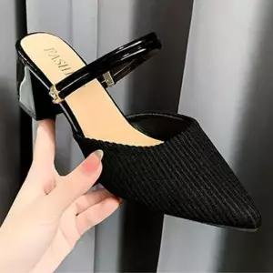 [오노마] ONM  여성 슬링백 골지 스트랩 샌들 뮬구두 미들힐 (S10526779)