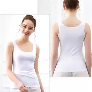 [오노마] ONM 와이드 U라운드넥 여성 심리스 민소매 나시 티셔츠 (S9996924)