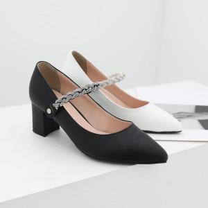 제이슈 라비도 큐빅 반도 청키힐 펌프스 6cm