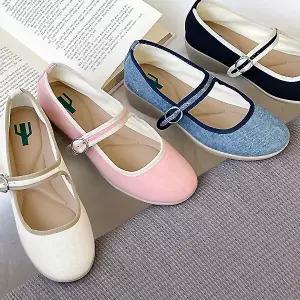 포크슈즈 메리제인 웨지굽 캐주얼 여성여자 구두 미들 펌프스 4cm luc5180