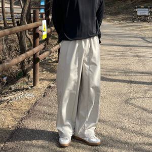 남자 배기팬츠 세미벌룬 와이드 슬랙스 통 넓은 바지