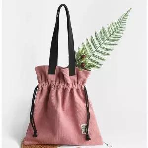 [셀러허브][라일리] Rly 학생 백 가방  데일리 골덴 쇼퍼백 인디핑크 (S9516905)