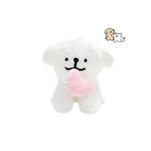 몰티즈 핑크하트 인형 25cm 강아지 말티즈 동물 리트리버