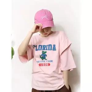 [하프클럽/앞머리]러블리 프릴 빈티지 일러스트 반팔 티셔츠n418