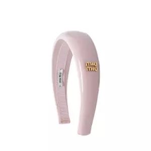 [중고명품] 핑크 페이던트 로고 헤어밴드