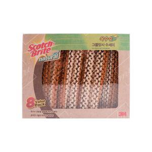 스카치브라이트 옥수수그물망사 수세미 8p 수세미 망사수세미 그물망수세미 스카치브라이트수세미