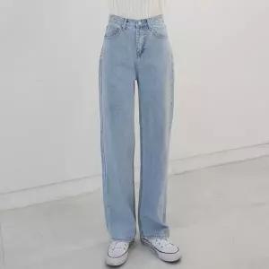 [하프클럽/헤이데이즈]1014 연청바지 롱 하이웨스트 와이드 청바지 데님 팬츠 (연청) 롱