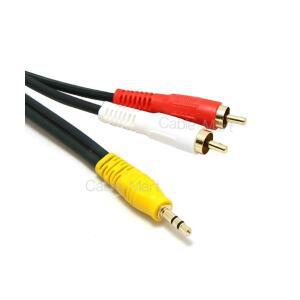 MACK HA01 ST 3.5-2RCA 15m 고급형 오디오 음향케이블 스테레오 PC 앰프 믹서기 연결선