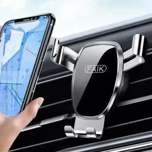 차량용 핸드폰 송풍구 거치대 중력거치대 실버 P625