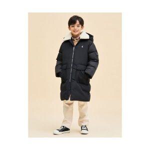 매장정품 빈폴 키즈 BEANPOLE KIDS 프리미엄 덕다운 롱패딩 블랙 BI3X38U035 453159