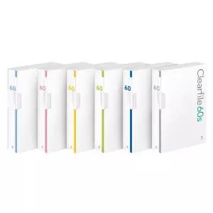 N 대용량 인덱스 클리어화일 60매 A4 흑색 F524A-71