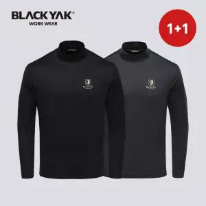 2개세트 블랙야크 긴팔티셔츠 기모 반폴라티셔츠 터틀넥 목폴라 겨울 남자