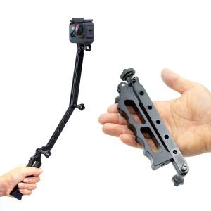 액션캠 3-way 메탈 그립 핸들 각도 조절 수중 촬영 고프로 인스타360 오즈모 액션