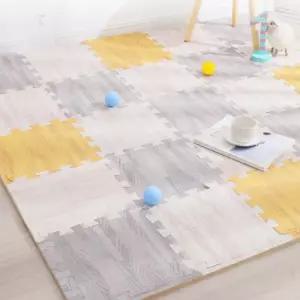 우드패턴 조립 퍼즐 매트 31cmX31cm 16장 세트 놀이방 베란다 층간소음 쿠션