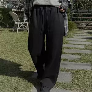 [제작/빅사이즈]이블렛 하엔프 기모 와이드 트레이닝 팬츠 제이스타일