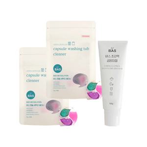 BAS 캡슐 세탁조 2개 + 곰팡이젤 1개 세트