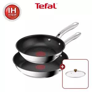[테팔] 심플리쉐프 인덕션 프라이팬 2종(팬20+팬24)+우드뚜껑24