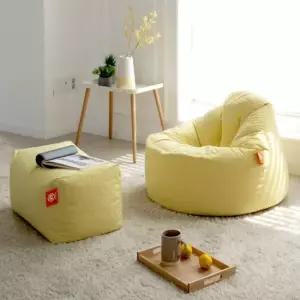 보니타빈백 [빈백+풋스툴세트] 대형 블루밍 B807 스웨이드 소파