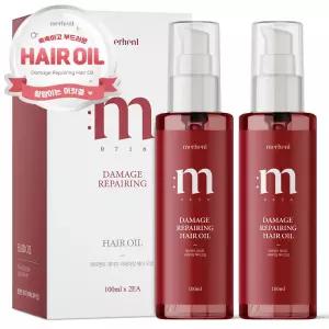 [원쁠원] 메르헨트 아르간 헤어 오일 에센스 100ml x 2개 헤어세럼 미용실 데미지 케어 컬링 단백질 볼륨