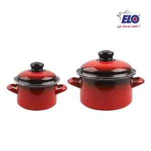 ELO 빨강법랑 2종 깊은형 16cm+20cm