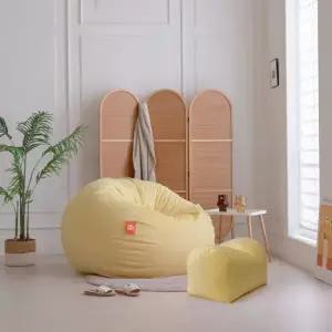 아트박스 보니타빈백 [빈백+풋스툴 세트] 초대형 코쿤 SC307 스웨이드 소파