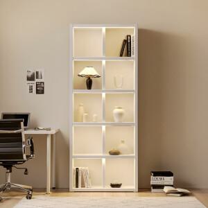 아씨방가구 제이슨 LED 조명 수납 36T 5단 책장 800