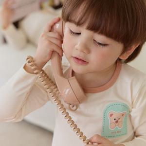 [키키스토리] 미니베어_민트 코튼모달 긴팔 실내복