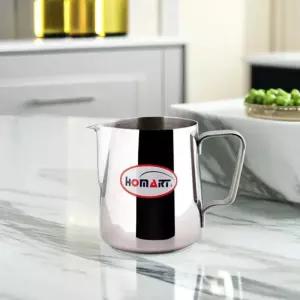 홈아트 스팀피쳐 밀크저그 스텐 밀크피쳐 바리스트 라떼 우유 커피용품 손잡이 1500ml