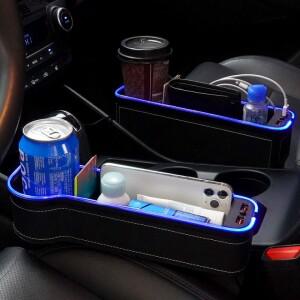 차량용 멀티 컵 홀더 틈새 사이드 포켓 QC 3.0 충전기