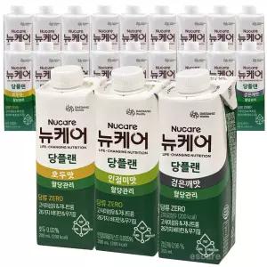 뉴케어 당플랜 3종 호두맛 인절미맛 검은깨맛 200ml 18팩 당뇨식 당뇨환자 식사대용 영양식