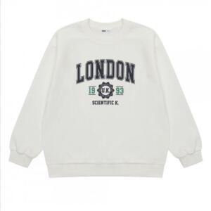 소이주니어 HC04 주니어 빅로고 맨투맨티 봄 남여공용 아이보리 맨투맨티  25s0403