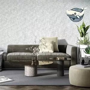 [하프클럽/알티피아]모던 시크 실크벽지 그레이 라인 패턴 인테리어