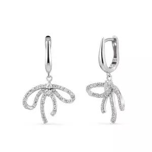 [도로시] 18k 엘린 리본 랩 다이아몬드 링귀걸이