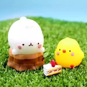 [하프클럽/알티피아]모찌 몰랑 피우피우 캐릭터 16EA 스퀴시장난감 촉감놀