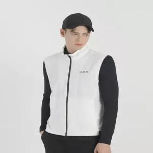 [헤지스 골프] [25SS] HUJU5A213OW 화이트 남성 저지 하이브리드 풀집 베스트