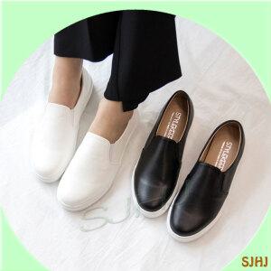 STYLEKEEP 제이슨 심플 디자인 컴포트 여성 스니커즈/블랙/화이트/매력있는 디자인/이쁜/어디에나 어울리는 스타일리시 로퍼/슬립온/단화/구두 편안하게 차분한 슈즈/