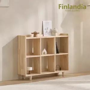 핀란디아 몬테 원목 2단 다용도 선반 오픈책장 피규어장
