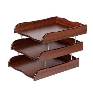 영오피스 우드 3단 서류정리함 A4 화일선반