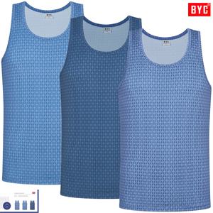 BYC다이아몬드형태패턴유색민소매조끼런닝3매입 MCF2227