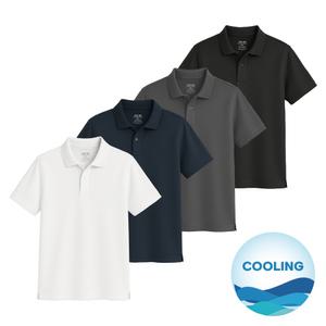 냉감소재 반팔 카라티 남자 반팔티 기능성 여름 쿨 티셔츠 쿨론 운동 오버핏